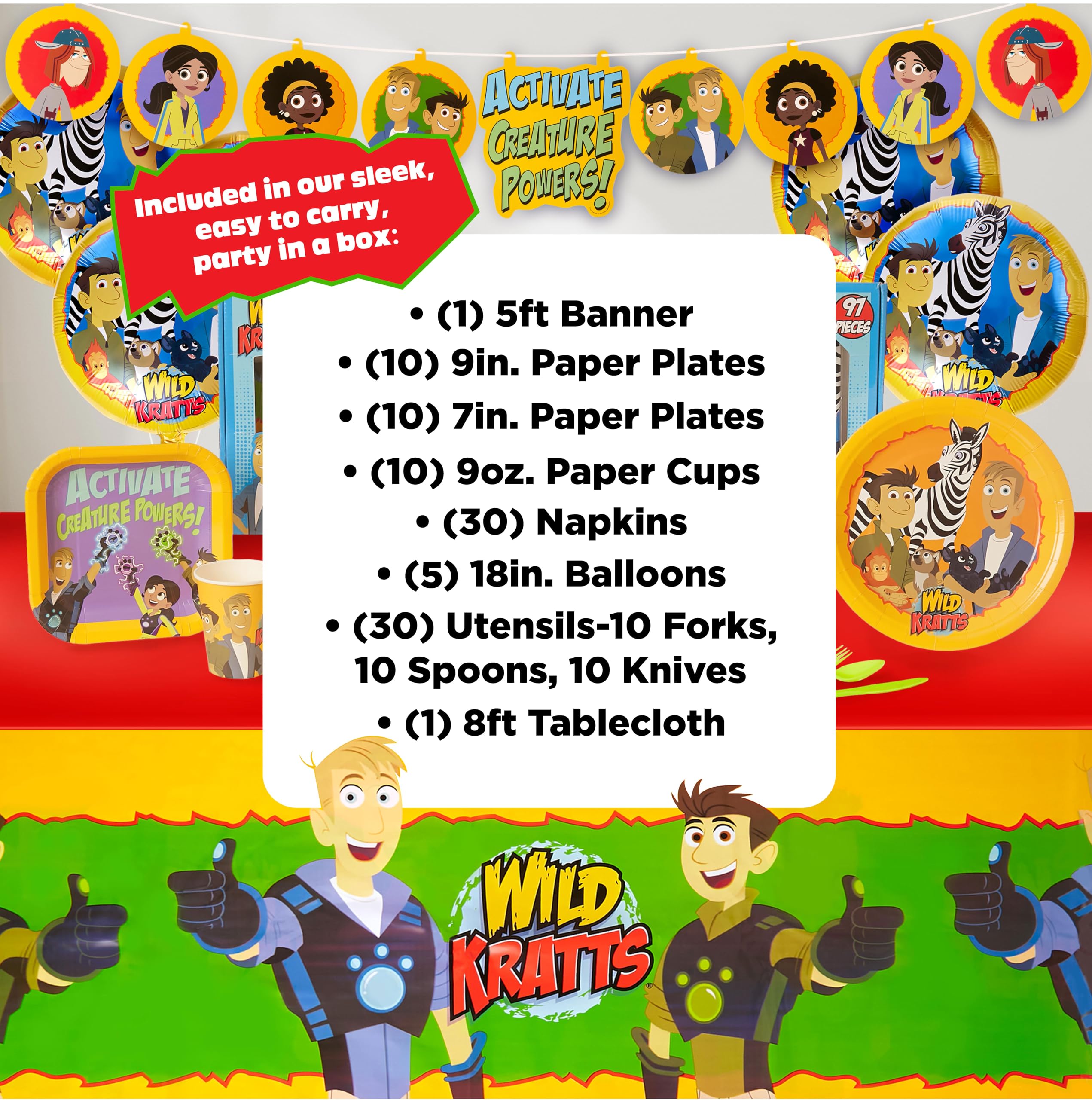 Mighty Mojo Wild Kratts licensed decor for authentic party setup