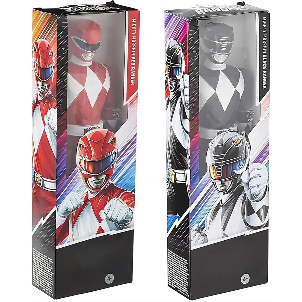 Mighty Morphin Ranger 12-Inch figure in battle pose, offering poseability for epic play scenarios.