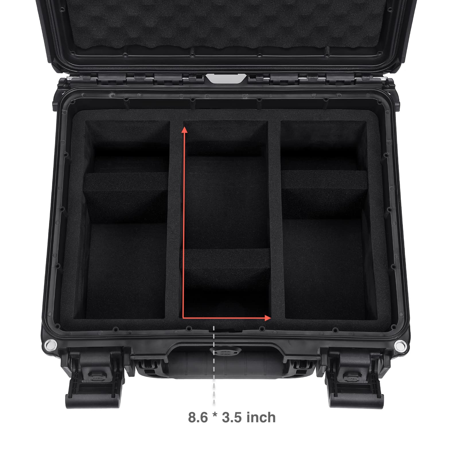 Migitec EVA foam insert cushions cards and prevents movement.