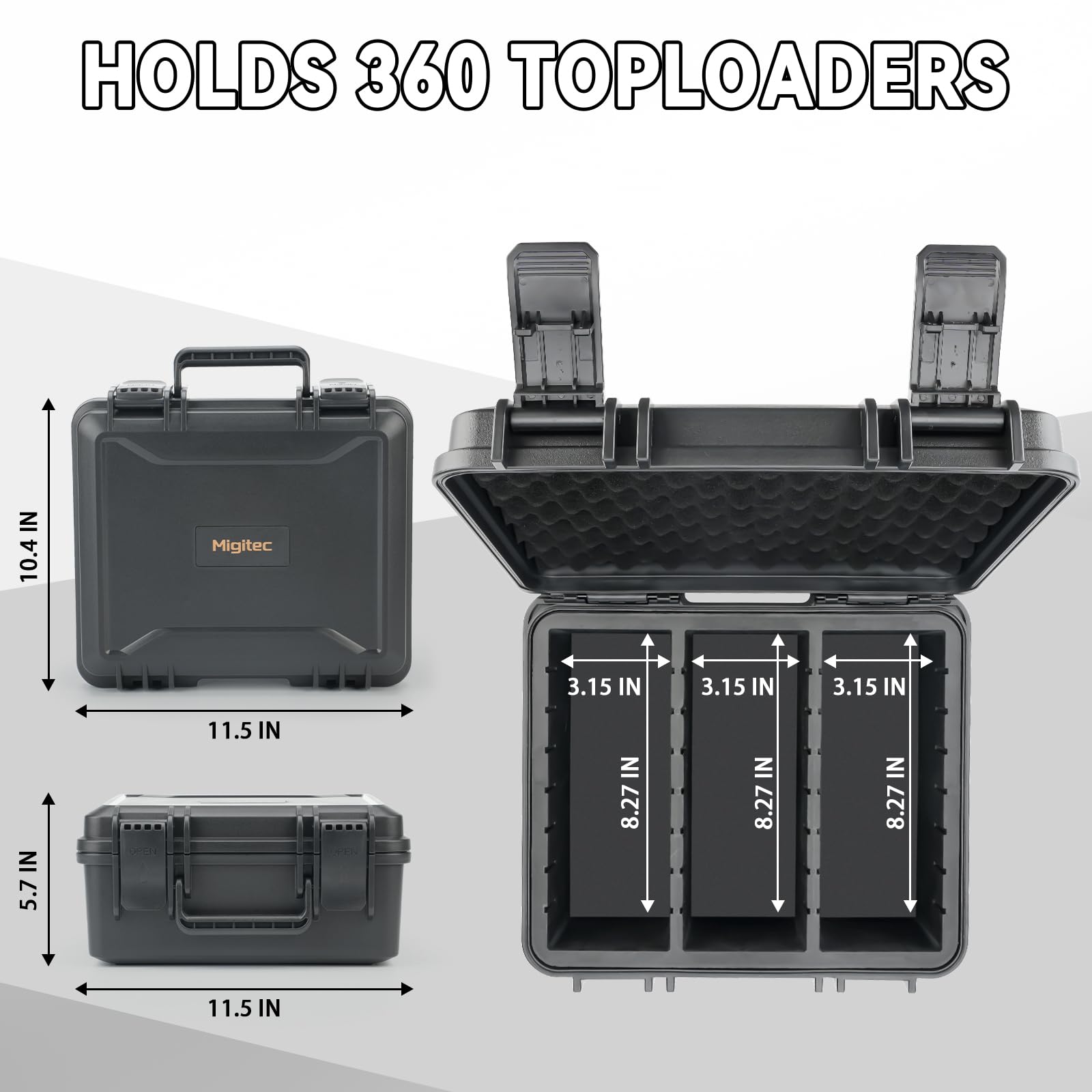 Migitec Toploader Storage Box ideal for sport and trading card collections.