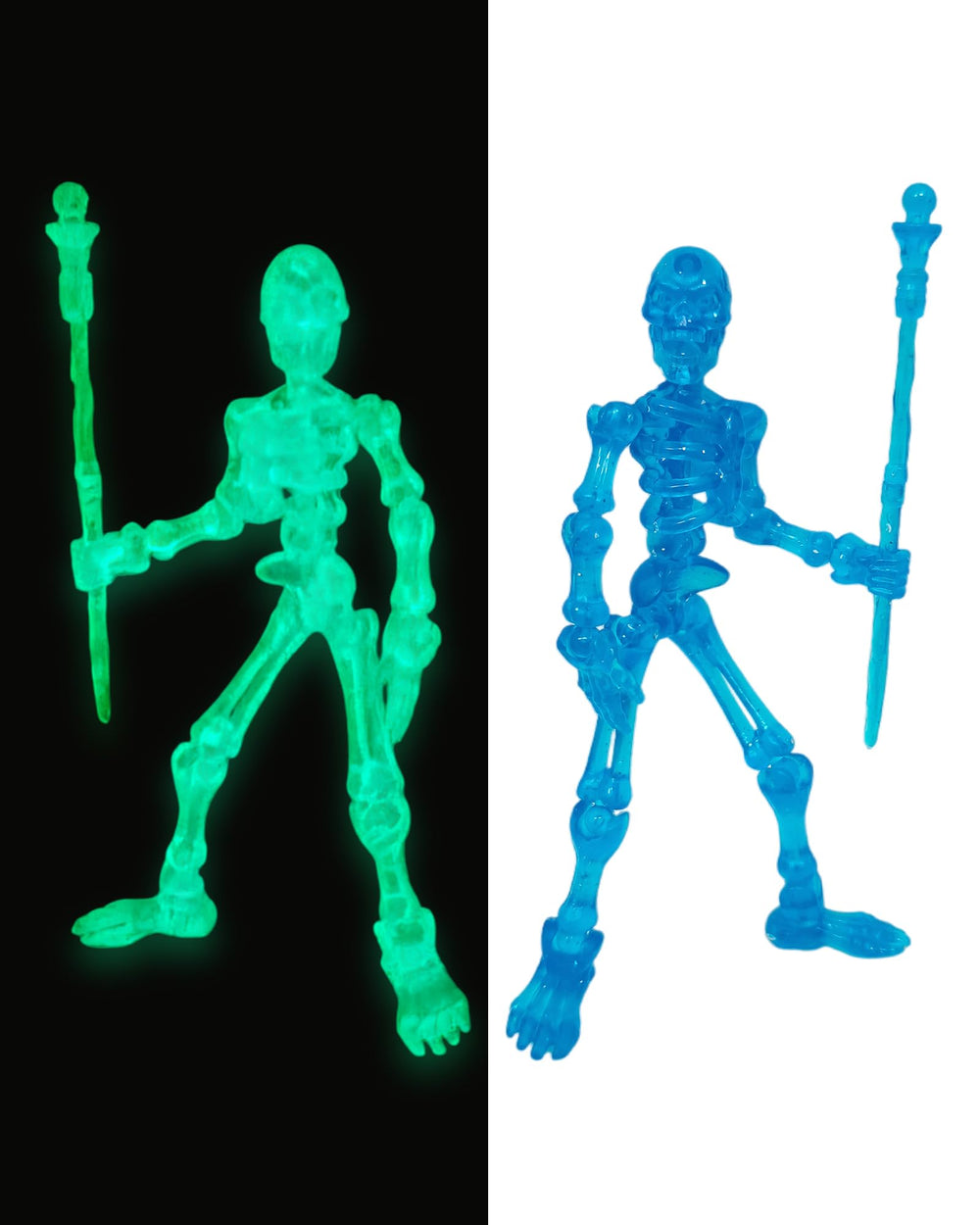 MIKILOWUHA T13 blue glow skeleton adds ambiance in dark rooms.