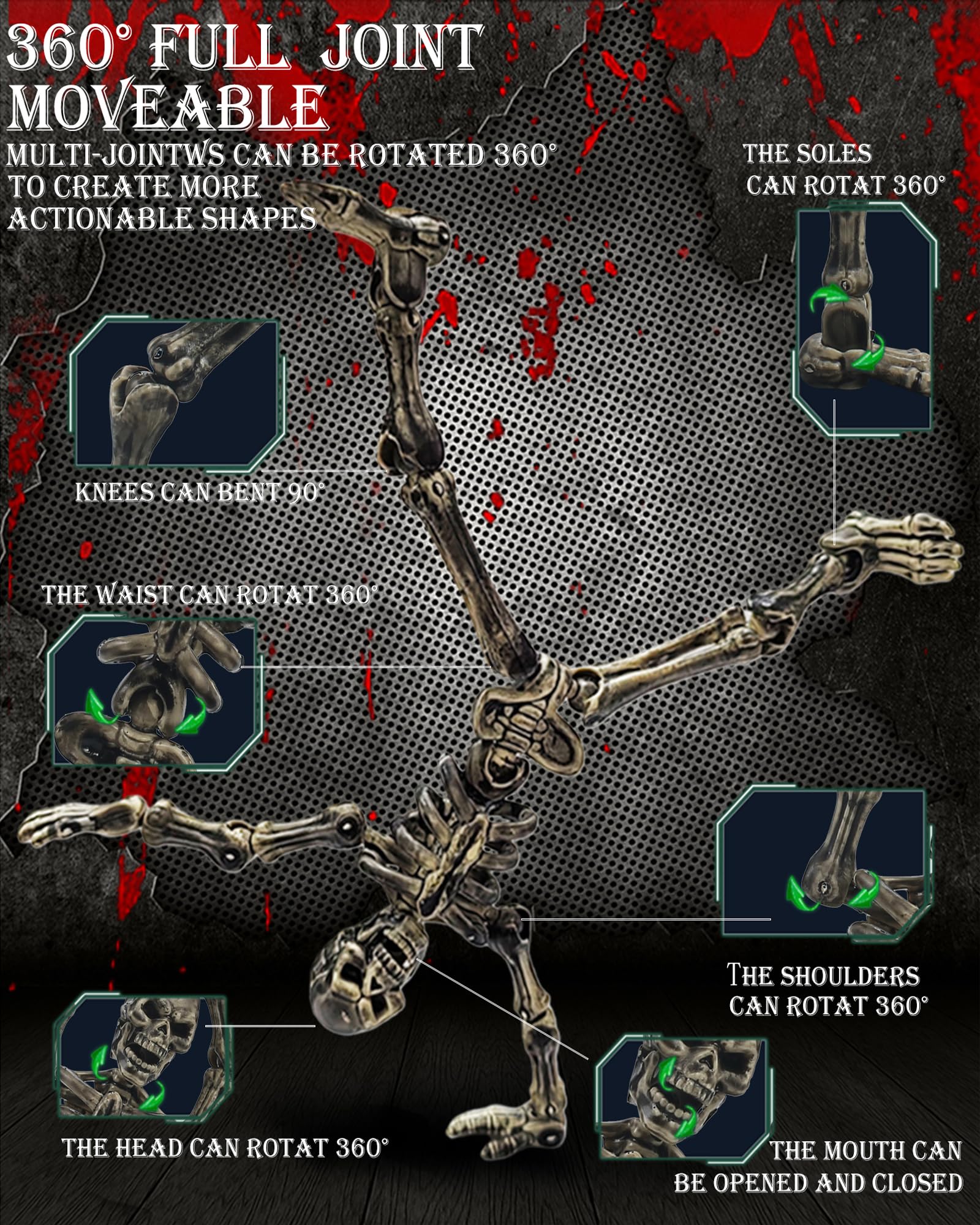 MIKILOWUHA T13 skeleton for desk display brings quirky charm to your workspace.