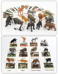 MIKNEKE Montessori cards paired with figures for early matching activities.