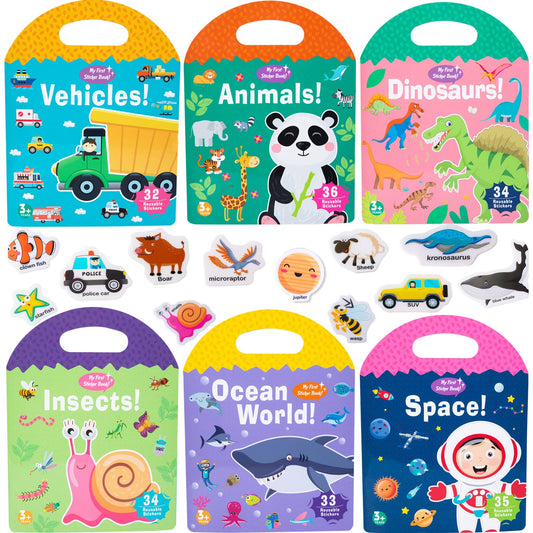 MIKNEKE jelly sticker book animal theme for toddlers promotes fine motor play