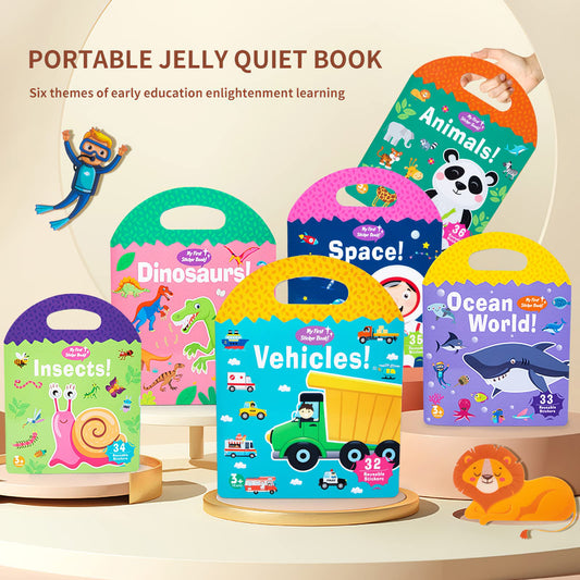 MIKNEKE jelly sticker book insects theme encourages exploration during quiet play