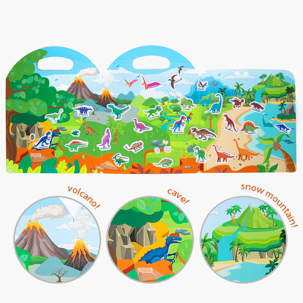 MIKNEKE jelly sticker book kid on the go great for car rides and travel