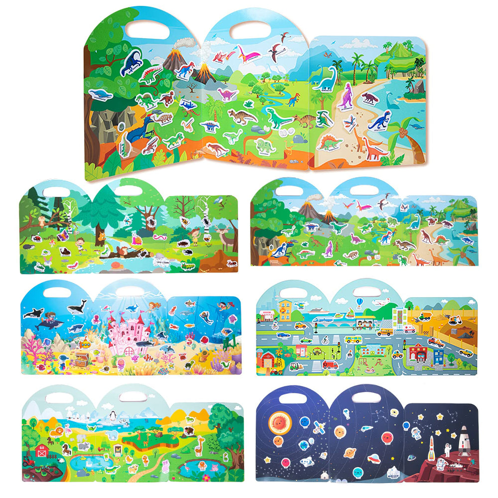 MIKNEKE jelly sticker book ocean theme sparks ocean-themed pretend play