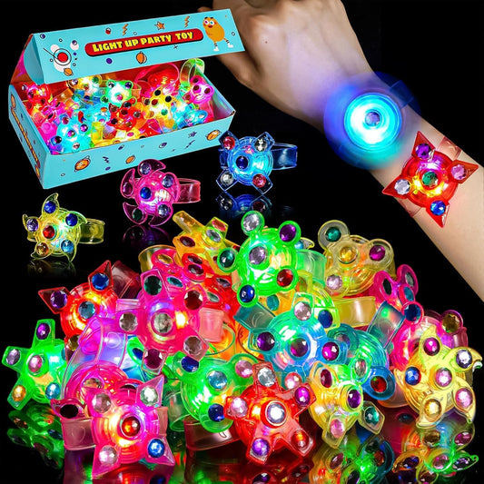Mikulala LED light-up bracelet assembly, ideal as party favors with vibrant glow.