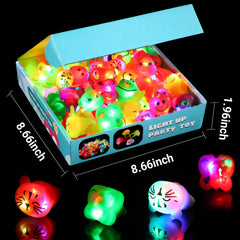 Mikulala blue panda light up ring enhances glow at night events.