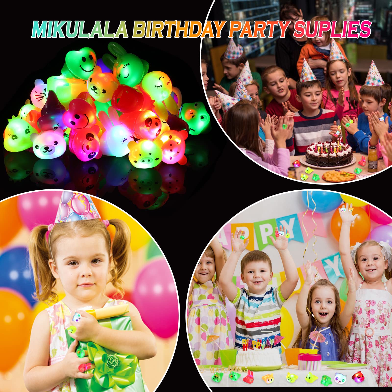 Mikulala green bunny glow ring for playful kids' accessories.