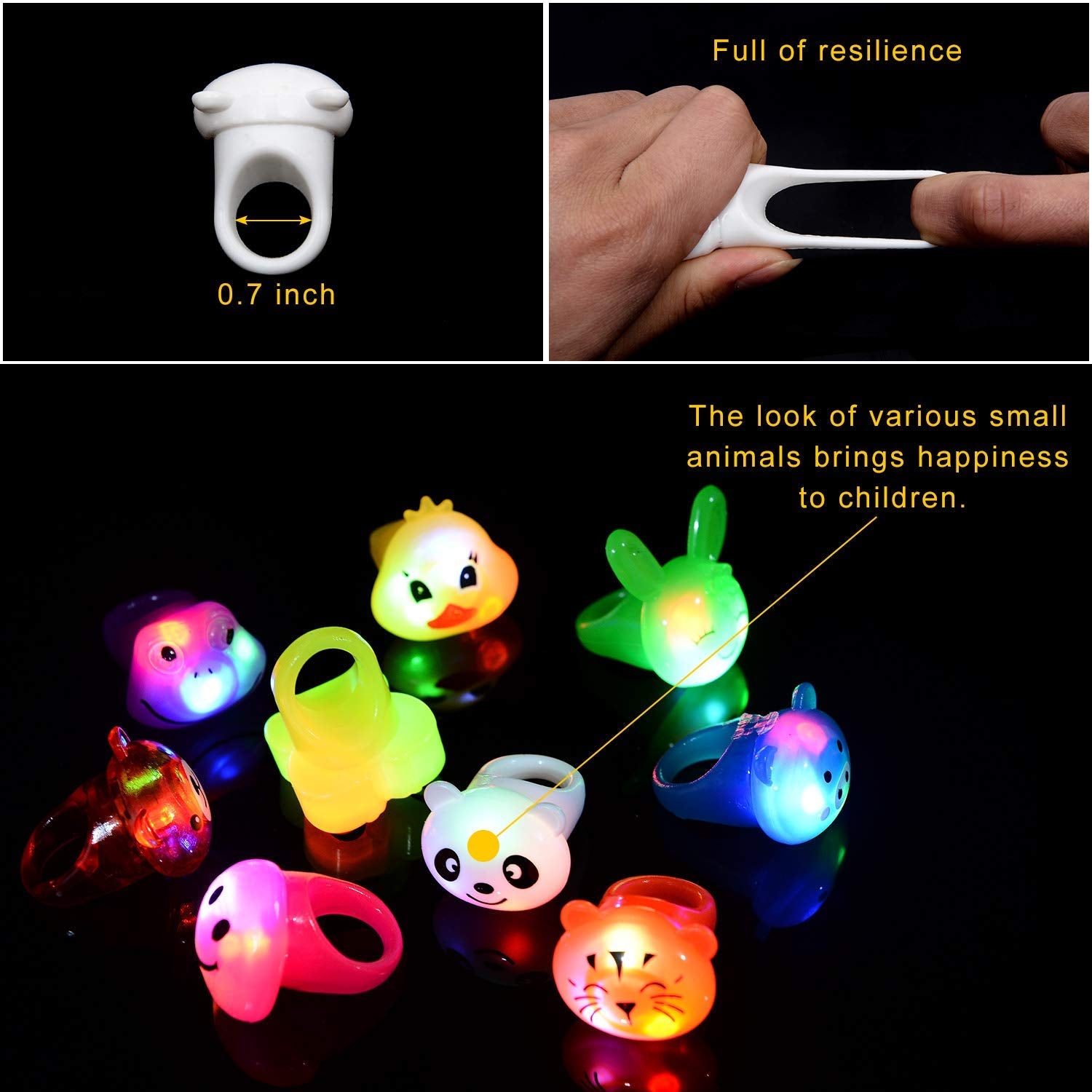 Mikulala orange cat light up ring adds color to celebrations.