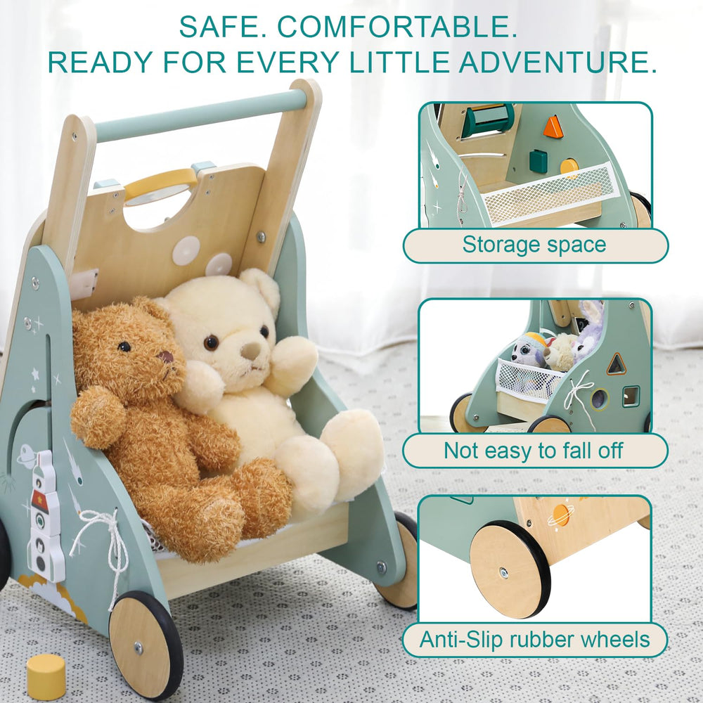 MILEFUN rear mesh pocket keeps toys and essentials handy.
