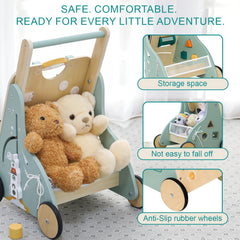 MILEFUN rear mesh pocket keeps toys and essentials handy.