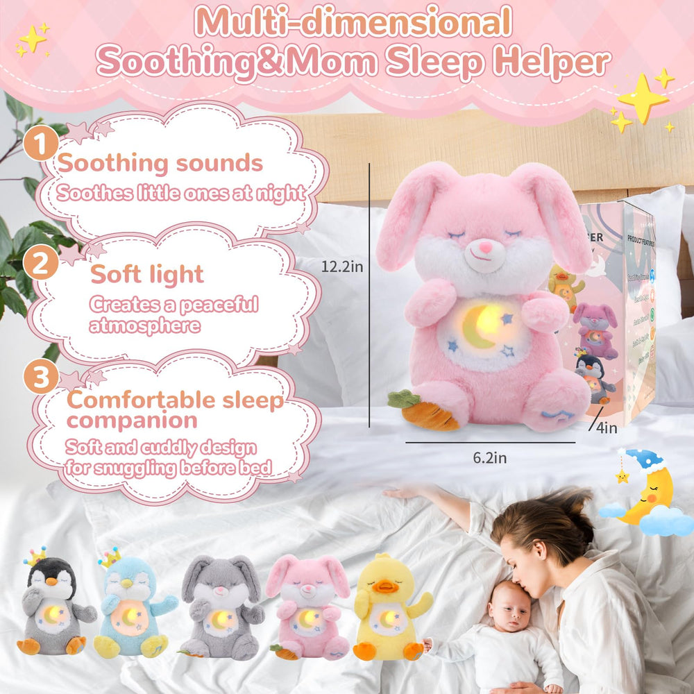MILEGI bunny with built-in music feature supports quiet, relaxing moments.