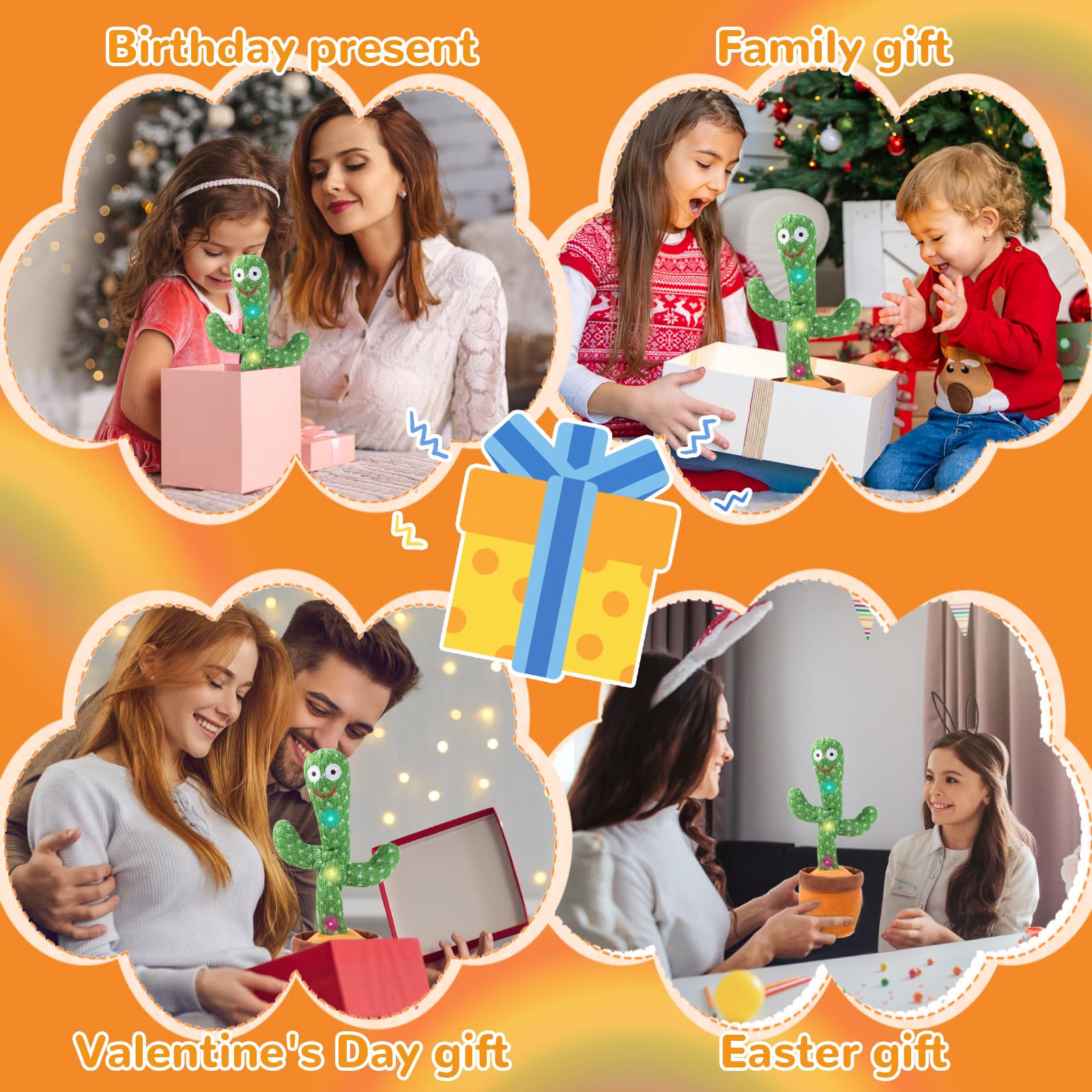 MILEGI Dancing Talking Cactus Toy features 60 songs for varied playtime.