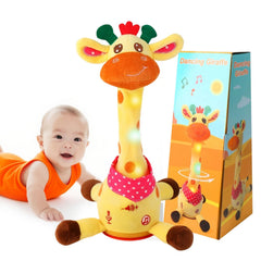 MILEGI dancing talking giraffe toy captivates babies with movement and songs.