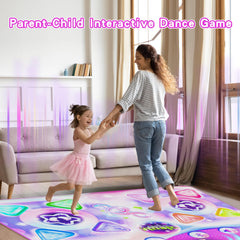 Soft padded surface of Mileonaim dance mat cushions energetic dancing moments.