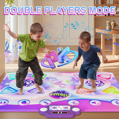 Two-player mode on Mileonaim dance mat for friendly dance battles.