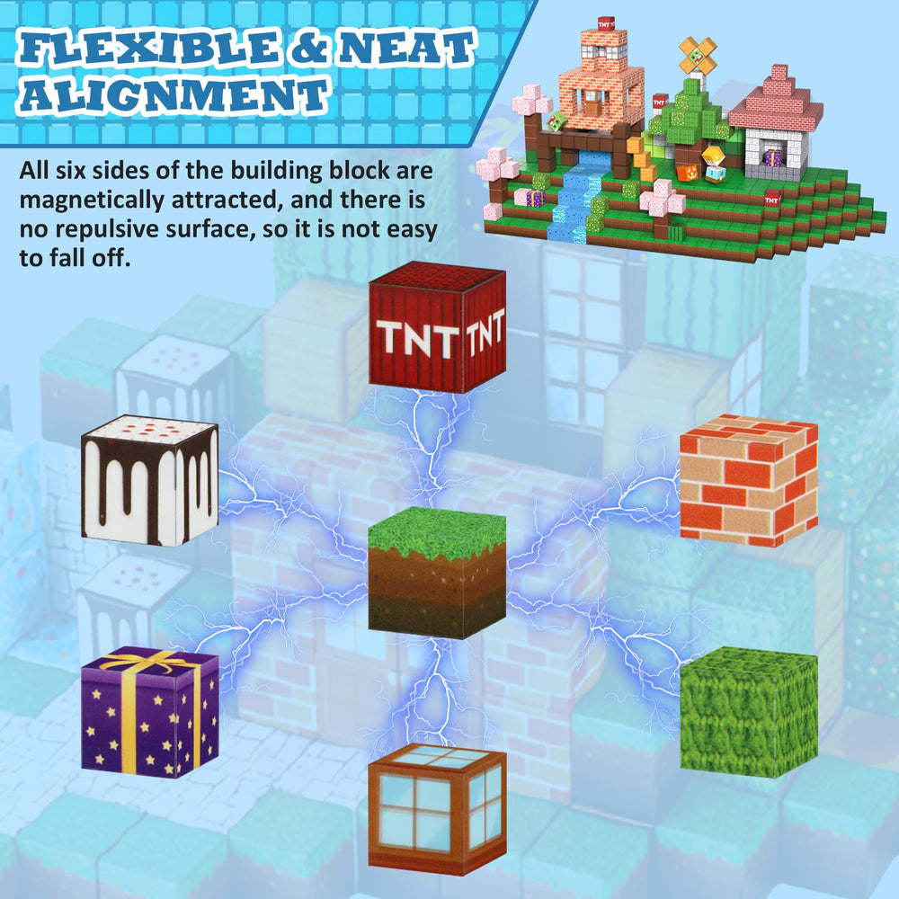Compatible with many magnetic blocks on the market for expanded play.