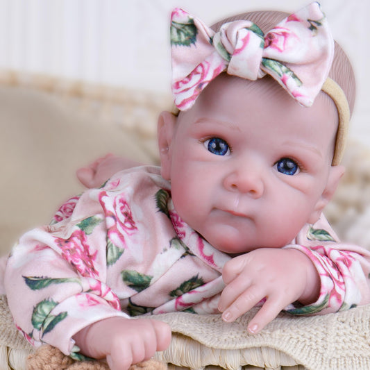 Milidool Realistic Reborn Baby Doll face close-up showing lifelike features