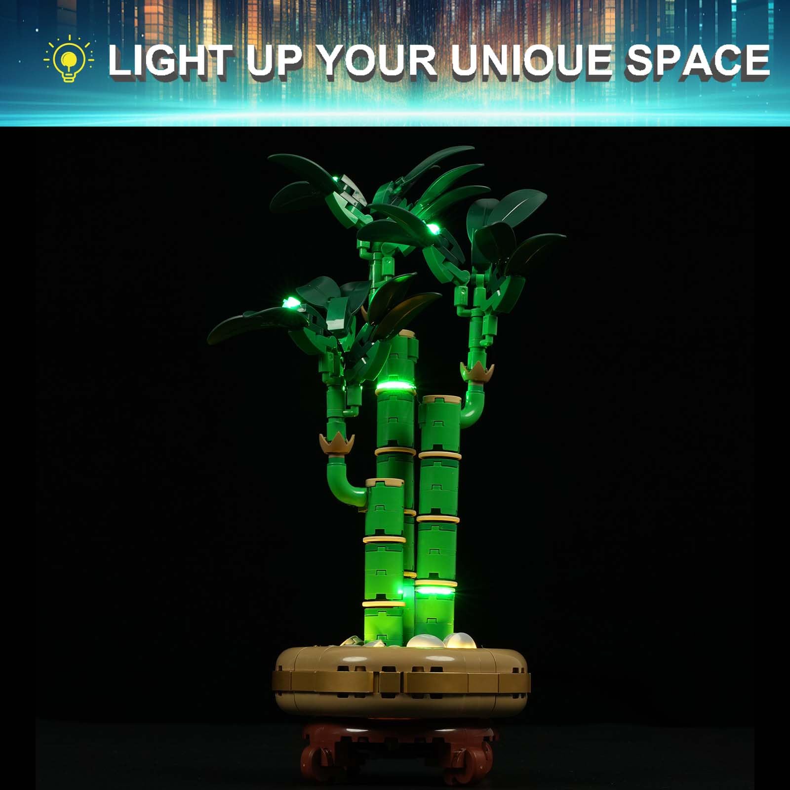 Mililier LED wires hidden between bricks for a clean, clutter-free look