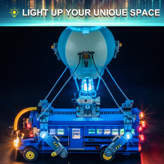Mililier LED light kit for Lego Battle Bus 77073 — hidden wiring for a clean display.