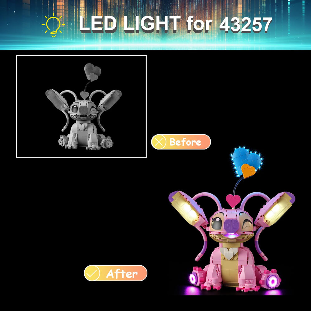 Mililier LED Light Kit hidden wiring between bricks for clean look.