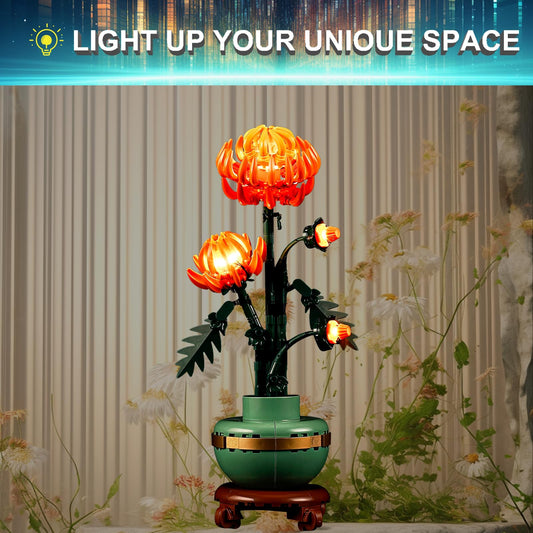 Mililier LED kit installation guide demonstrates easy Chrysanthemum lighting setup
