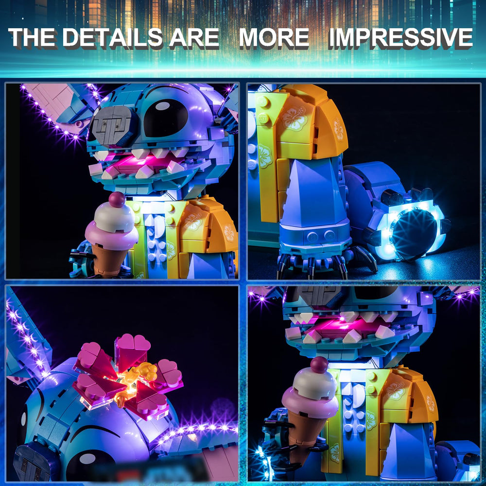 Mililier Stitch 43249 display gleaming with safe, tidy lighting