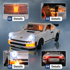 Mililier Porsche 911 LED kit USB power option for easy setup