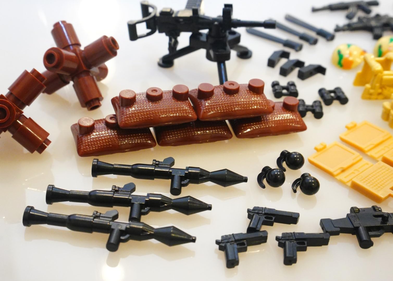 Military Base Army Building Blocks Set color instruction booklet included