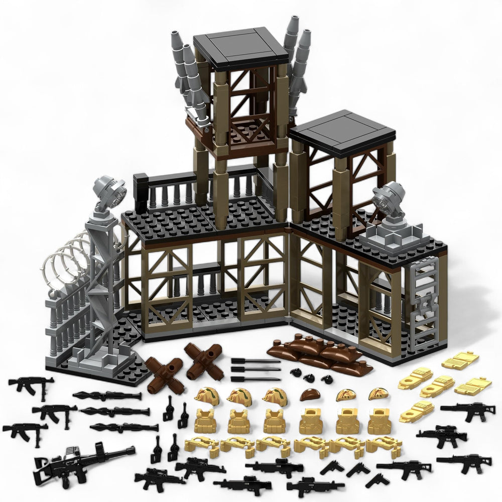 Military Base Army Building Blocks Set guard tower for imaginative battles
