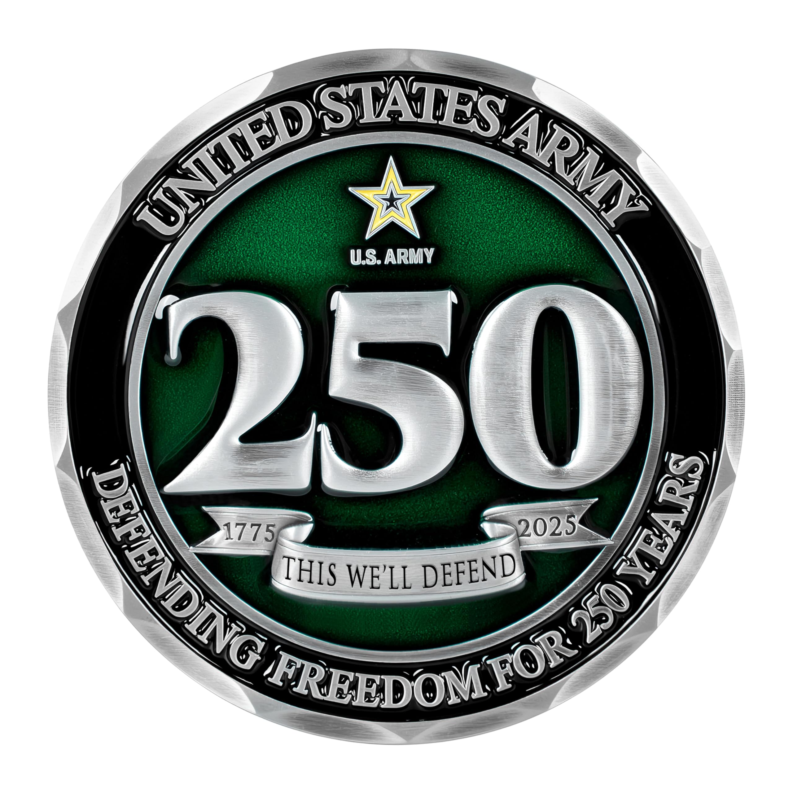Military Gift Shop coin in gift box ideal for gifting ceremonies.