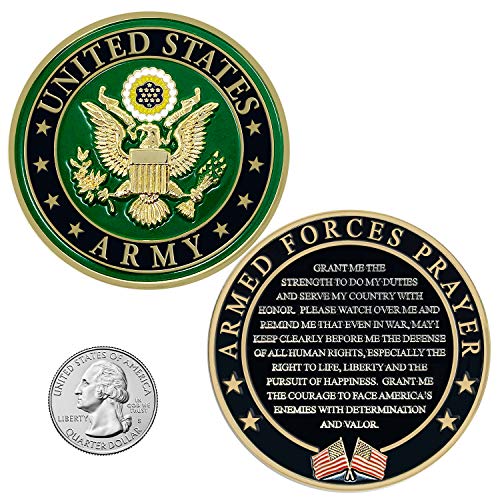 Military Gift Shop Army Prayer Coin back Armed Forces Prayer inspires daily reflection for service members