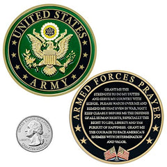 Military Gift Shop Army Prayer Coin back Armed Forces Prayer inspires daily reflection for service members