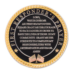 Military Gift Shop EMS-EMT Prayer Coin desk display conveys appreciation and inspiration.