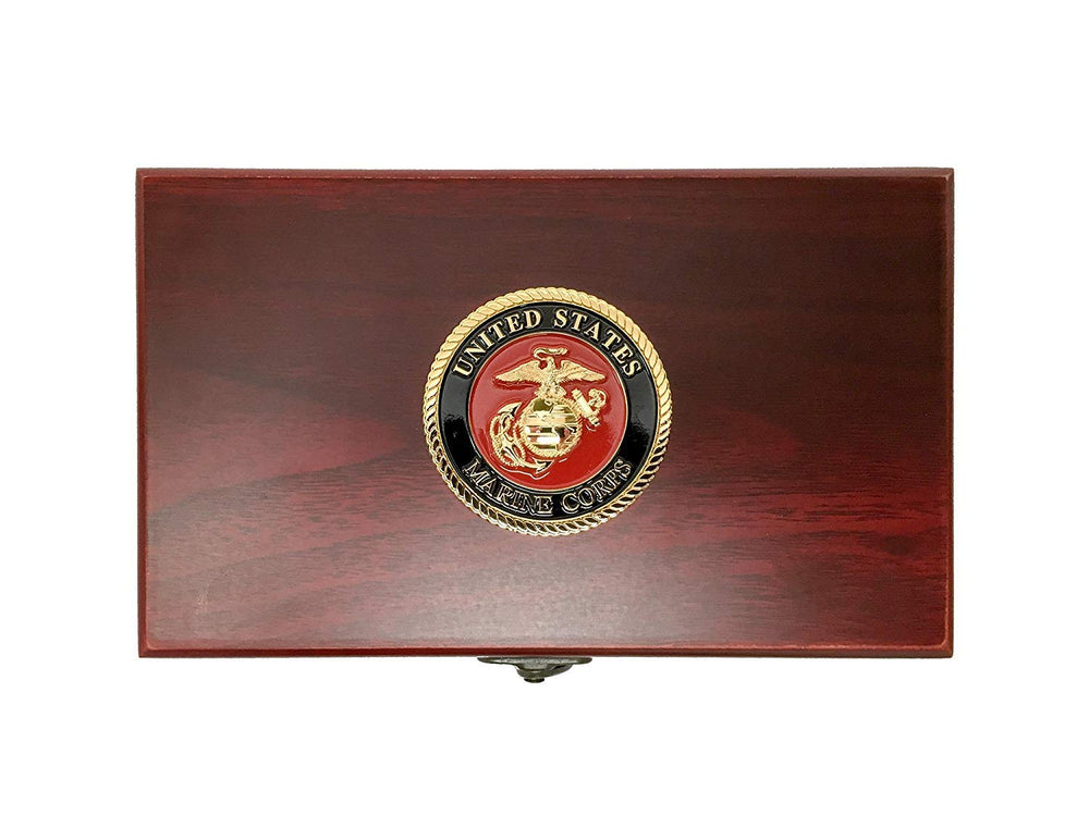 Military Gift Shop USMC card faces show rank insignia for a unique twist.