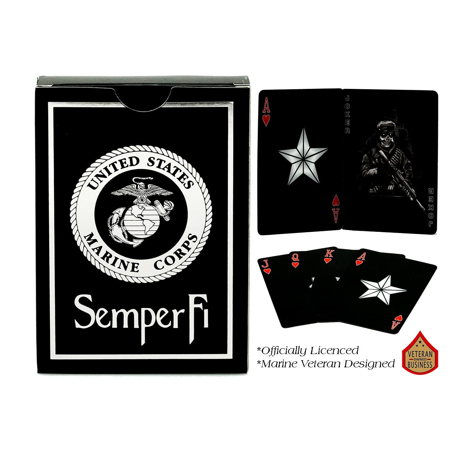Military Gift Shop USMC playing cards durable stock for long nights