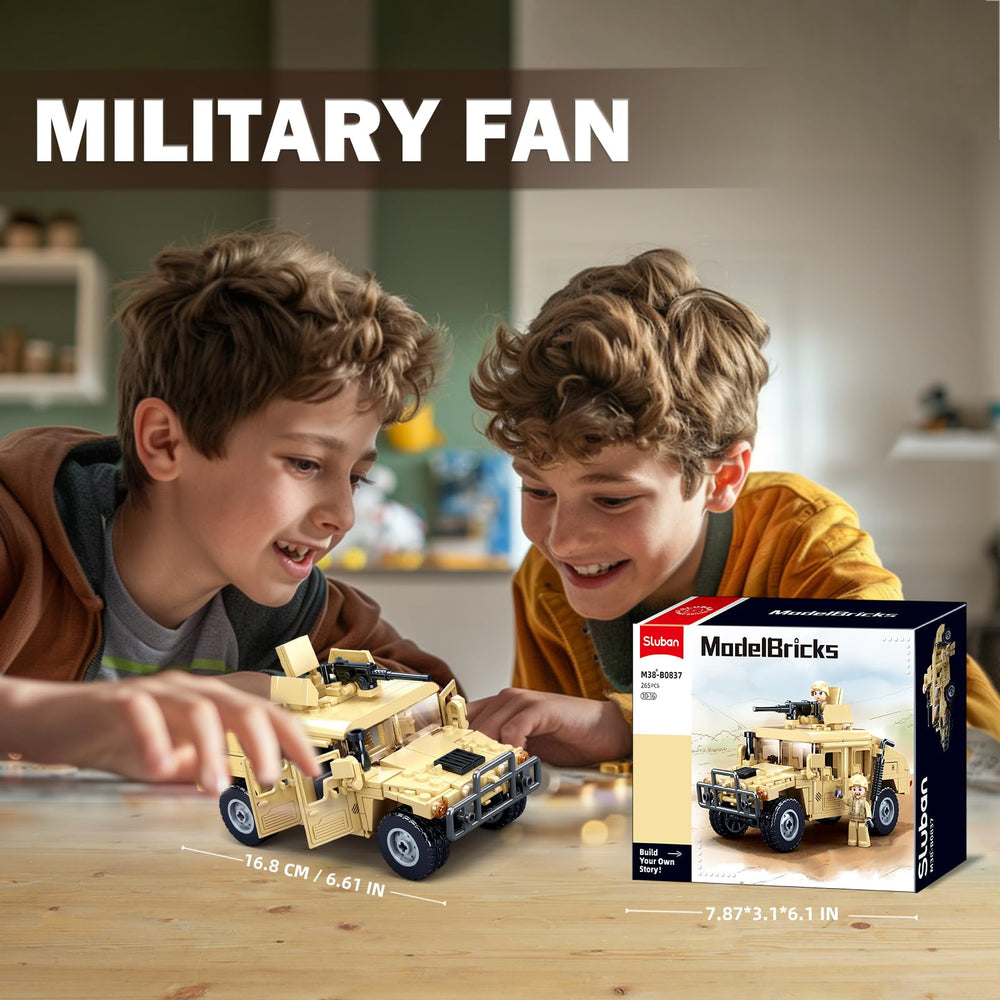 Military Vehicle Set clear instructions simplify building and sharing.