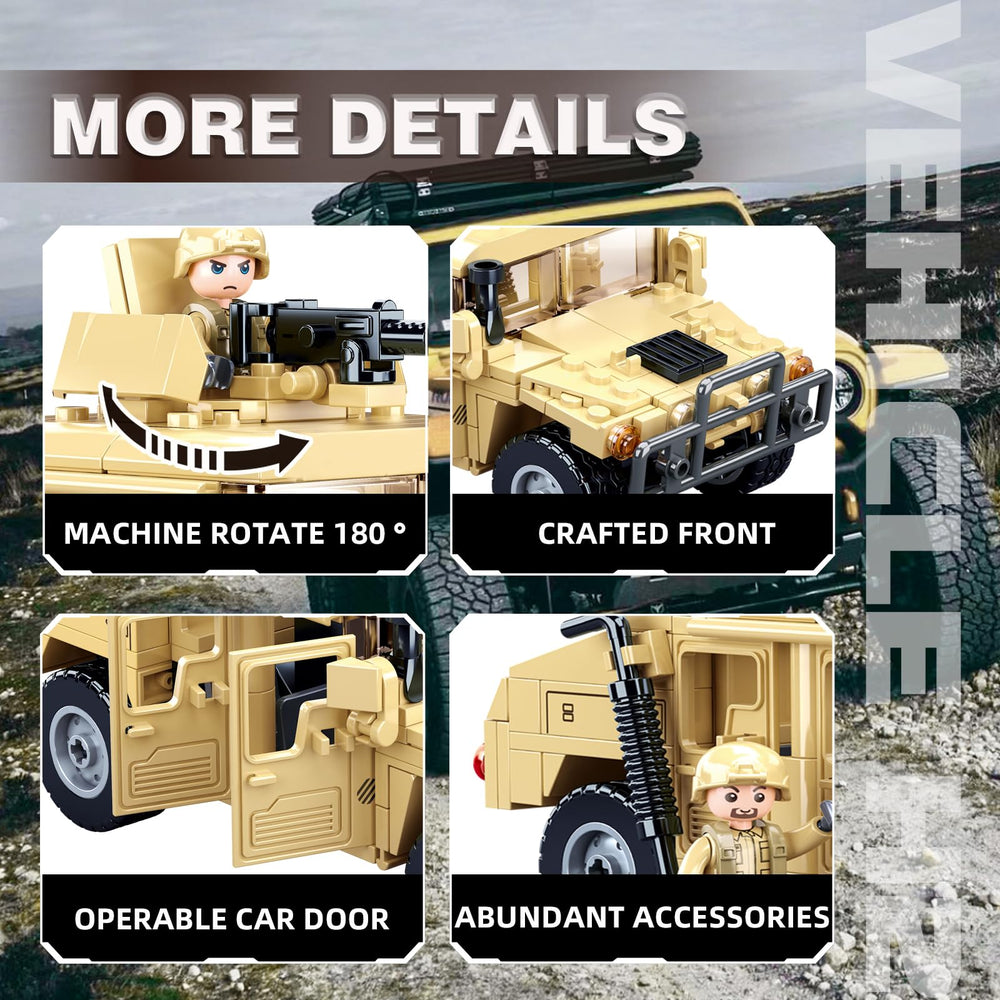 Military Vehicle Set packaging box presents a gift-ready unboxing experience.