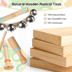 Miljgte neutral color wooden toys for calm, nature-inspired play.