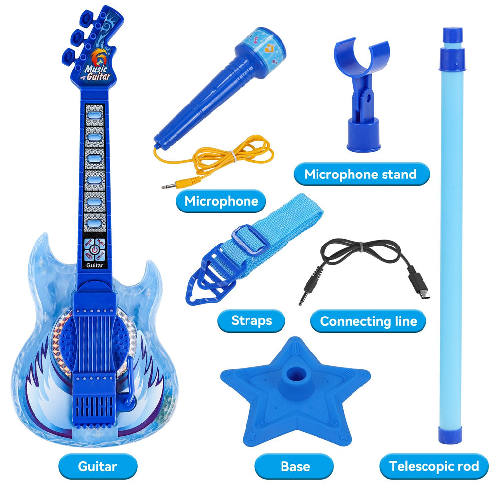 Sturdy strap for easy carrying during pretend gigs and family play