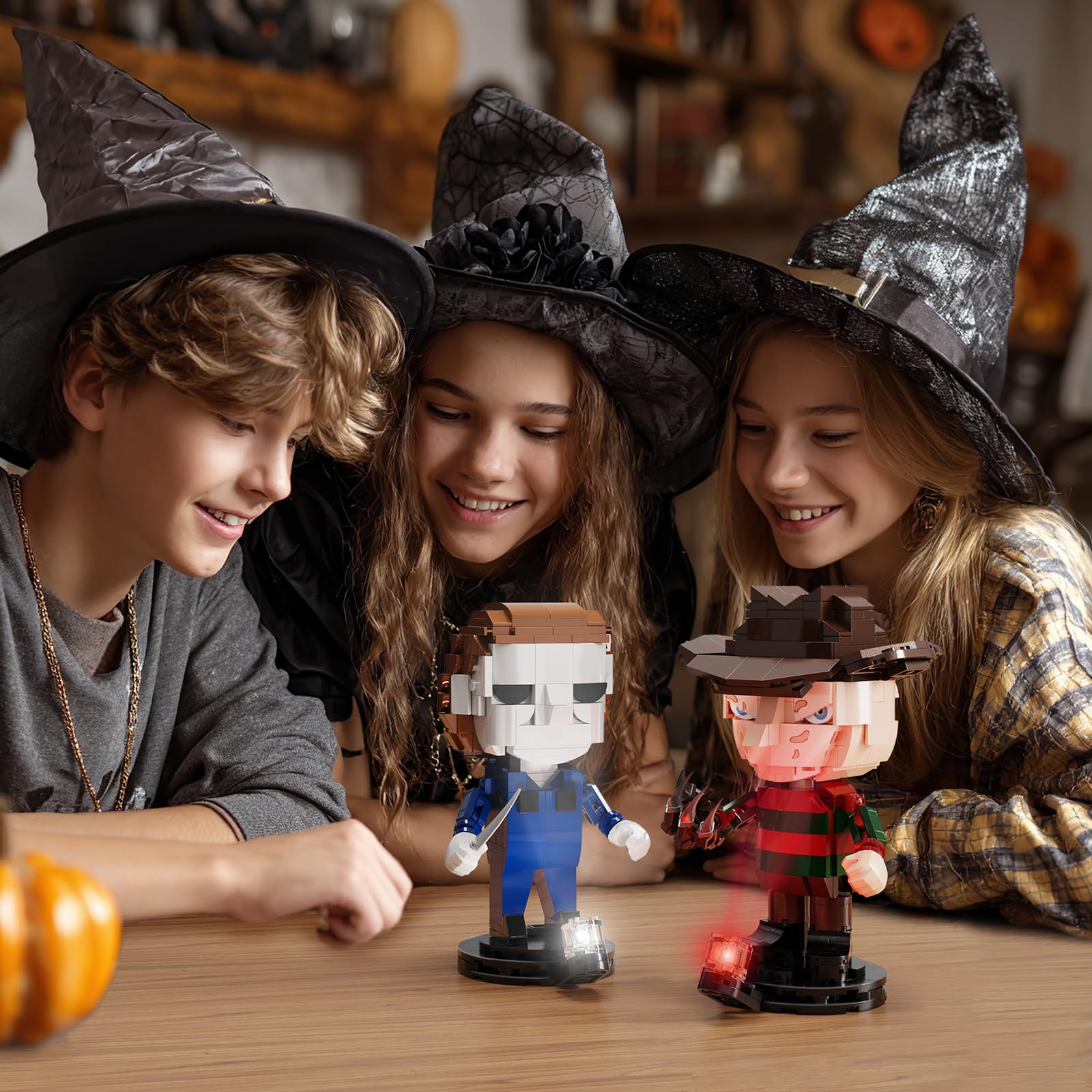Millionspring complete horror characters display on bookshelf or mantle.