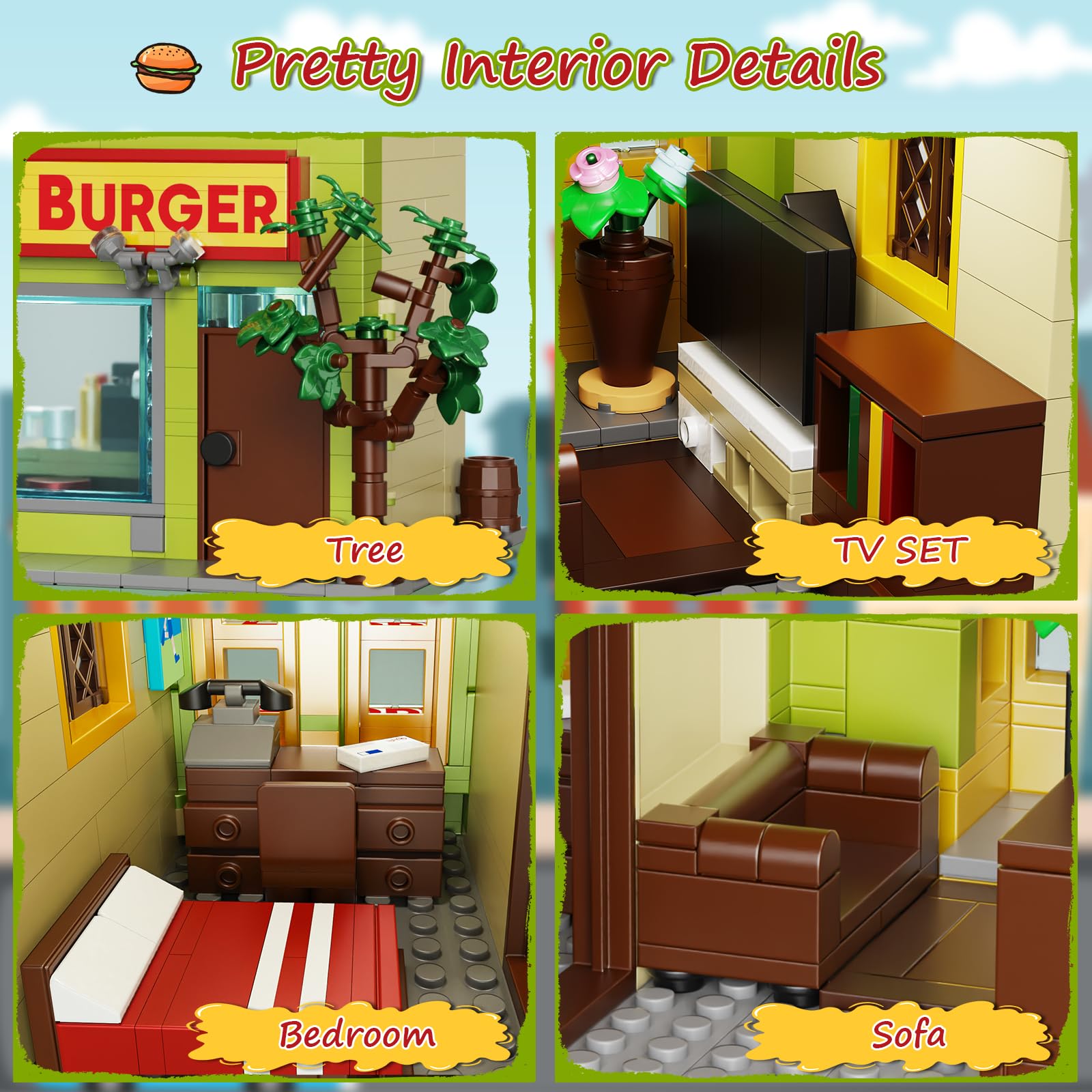 Millionspring Happy Burgers House living bedroom – cozy two-level living space.