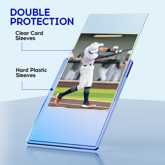 MILTNK 200-pack soft card sleeves protect card faces from scratches.