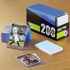 MILTNK card protectors fit standard 3x4-inch cards for MTG, PKM, and more.