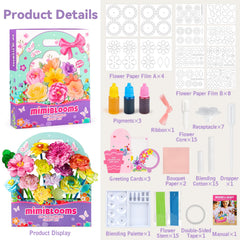 Mimiblooms capillary-action demo shows color flow in petals