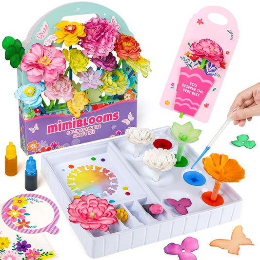 Mimiblooms paper flowers kit petals for kids creativity and science play