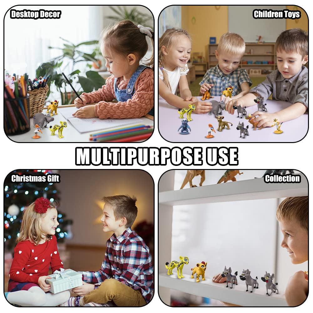 Minaso animal figures brighten desks, shelves, and party tables.