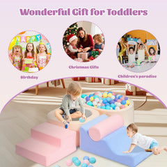 Mind-Action colorful soft blocks attract toddlers for imaginative activities.